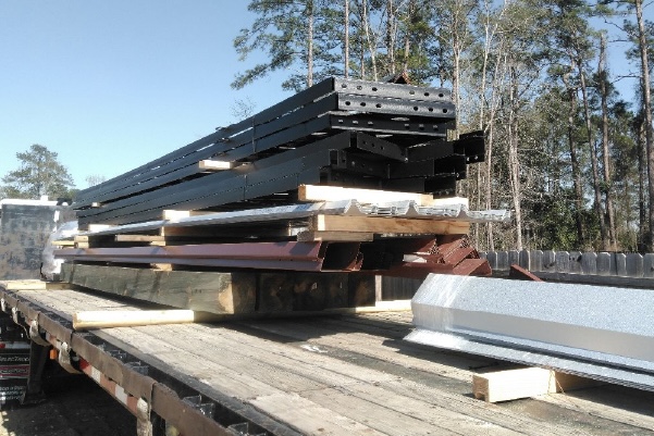 Materials used to build a pole barn